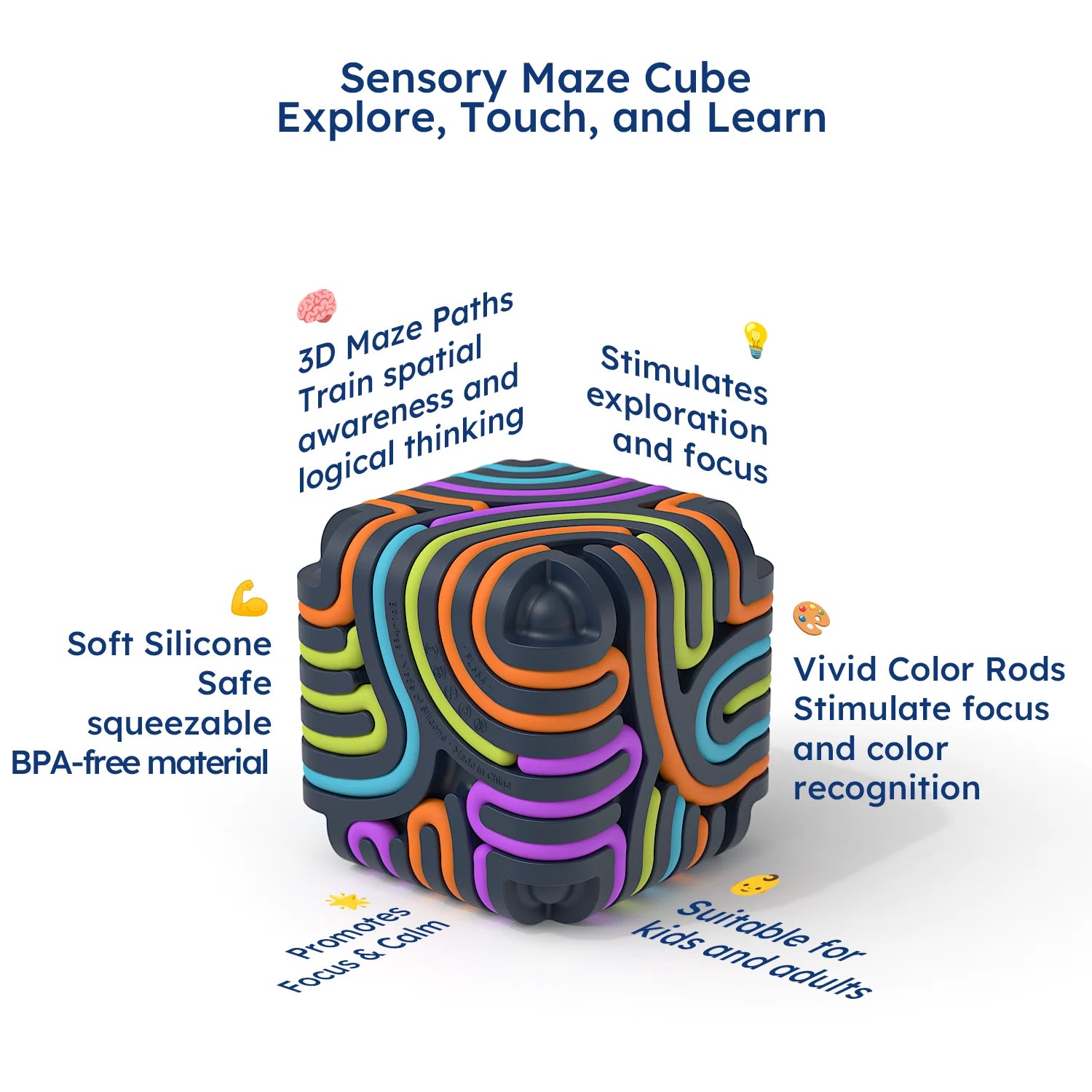 Sensory Activity Ball with 15 Silicone Rods | Fidget Toy for ADHD, Autism & Stress Relief