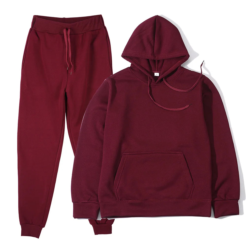 Men's Hoodie & Pants Sports Suit – Two-Piece Casual Running Set