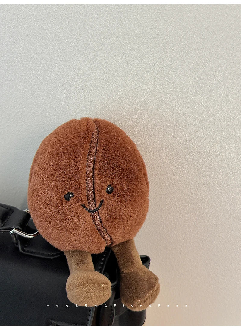 Jellycat-Style Coffee Bean Plush Toy | Soft Stuffed Food Doll — Cute Home Decor & Gift