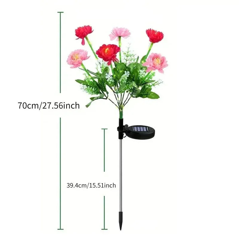 Solar Snow Lotus Flower Ground Light | Outdoor Garden & Patio Lamp