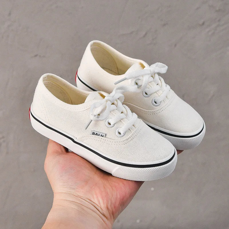 Kids' Unisex Canvas Lace-Up Casual Sneakers