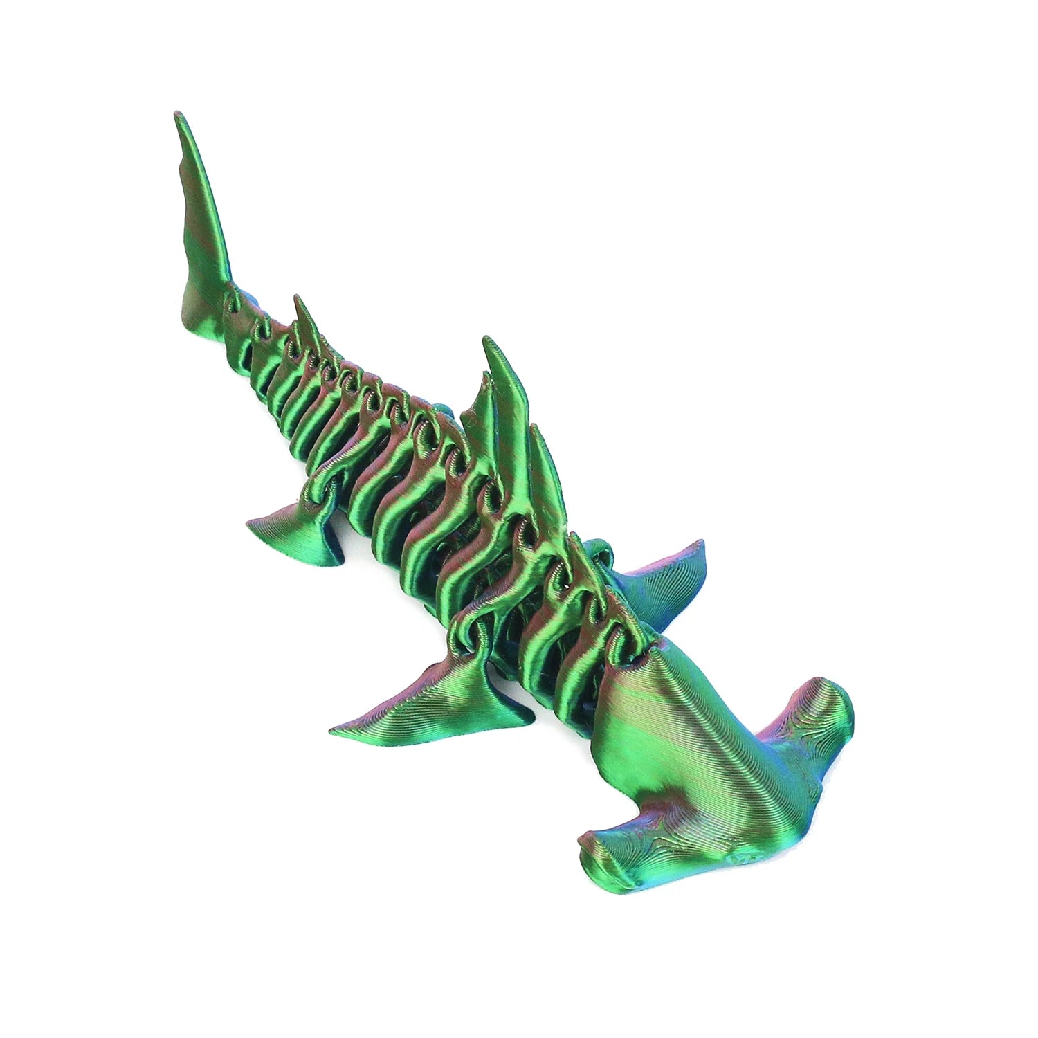 3D Printed Hammerhead Shark Toy | Fully Articulated Movable Joints | Desk Ornament | 3 Colors