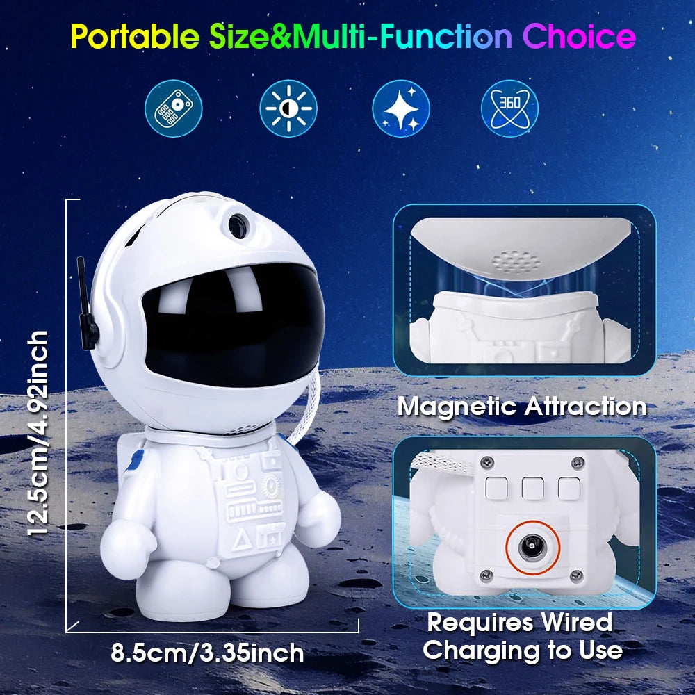 Astronaut Galaxy Projector | Star Projector with 12 Space Films | Nebula Night Light | Game Room Decor