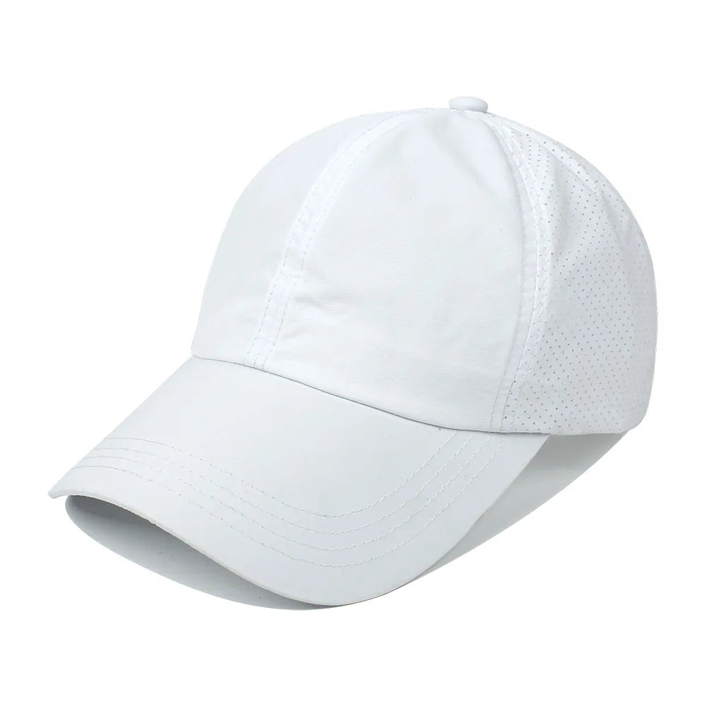 Baseball Caps For Women Hats New Breathable Mesh Sun Visor Hats Female Summer European Outdoor Sports Criss Cross Ponytail Hat