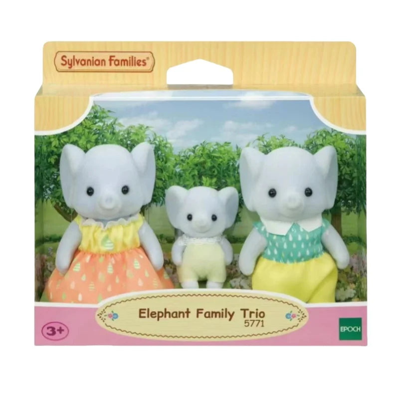 Sylvanian Families Anime Girl Figures Calico Critters Furniture Set Floral Cat Chocolate Rabbit Elephant Panda Family Trio Girts