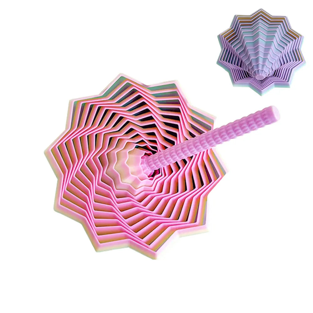 3D Visual Illusion Fidget Star | Sensory Stress Relief Spiral Ornament