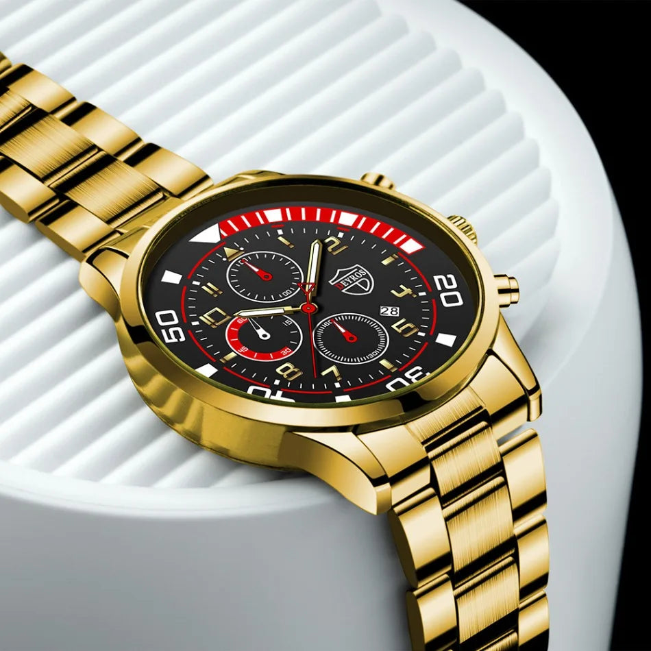 Hot Selling 10 Pcs/set Watches for Men, Watch for Men, Alloy Strap Wrist Watch for Men, Outdoor Style Watch for Men