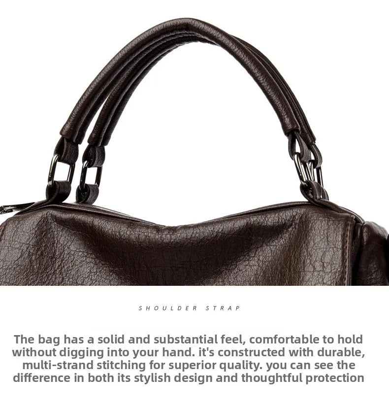 Women's Large Capacity Boston Bucket Bag
