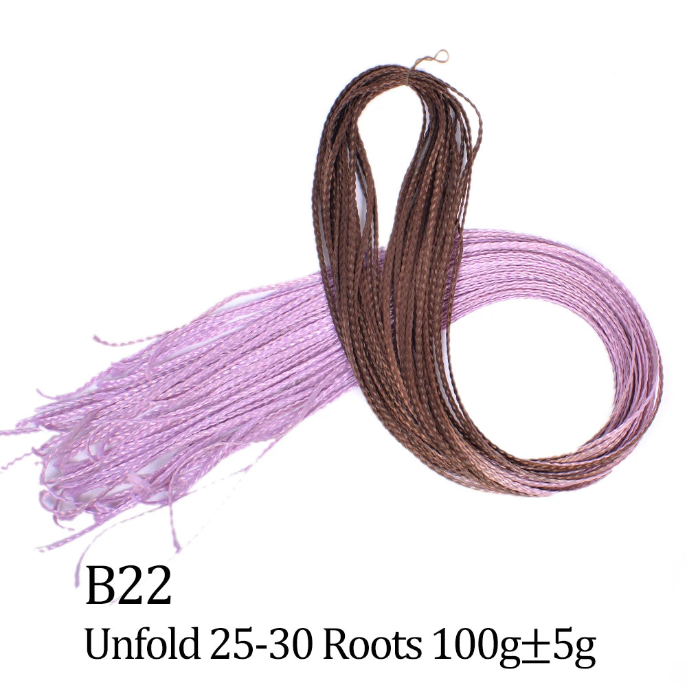 Ombre Zizi Braids Thin Box Braids Crochet Hair Extensions Synthetic Hair Rainbow Thin Zizi Braids Hair Bundles BudaBuda