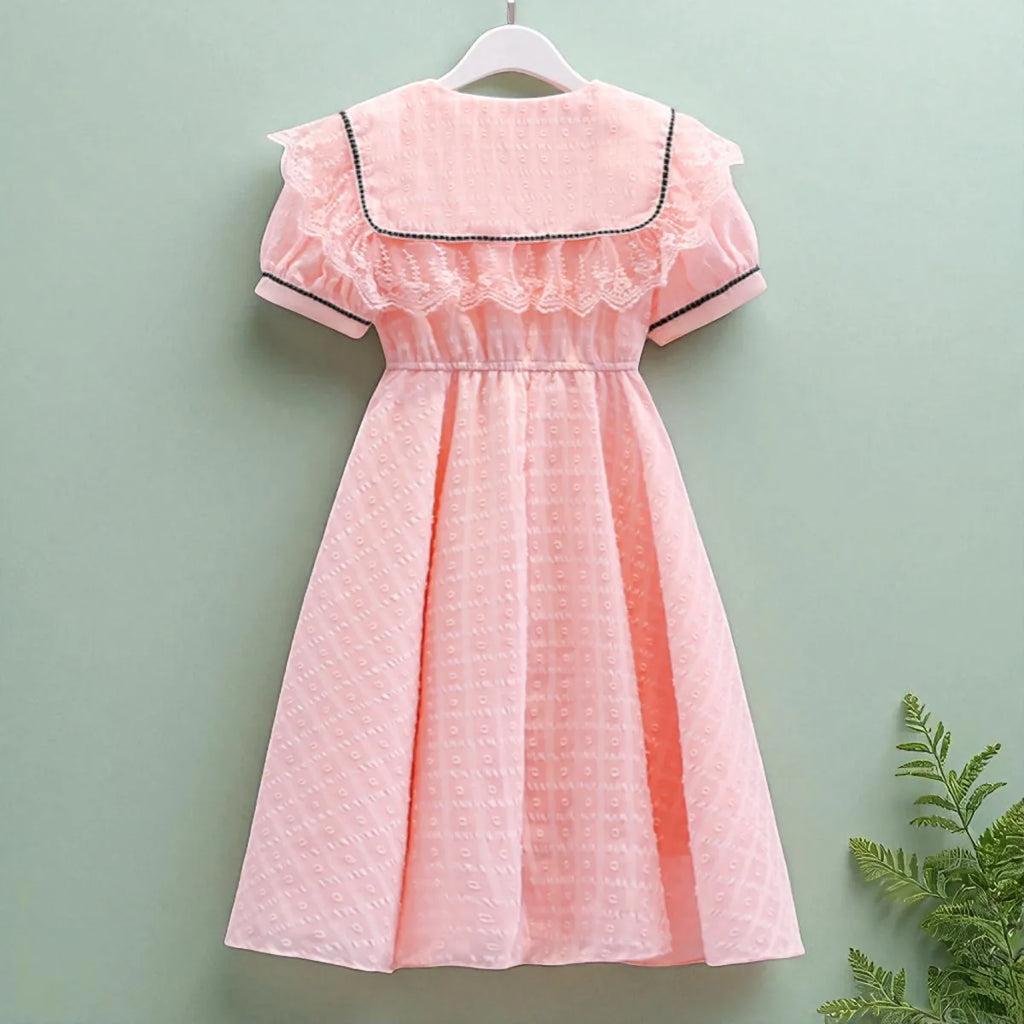 Toddlers Dresses For Girls Children's Dress Summer Cotton Kids School Costumes Short Sleeve Baby  4 5 6 8 9 10 12 Years
