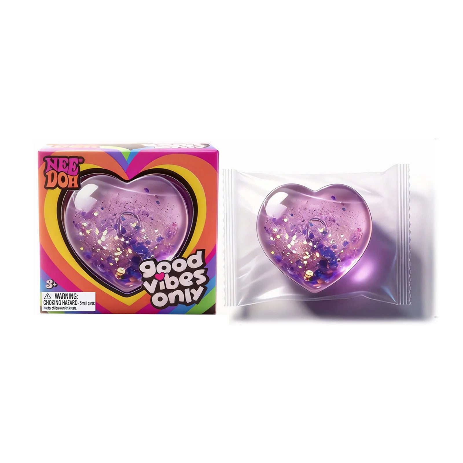 Needoh Heart Shape Squishy Stress Relief Toy | Soft & Portable Palm Fidget