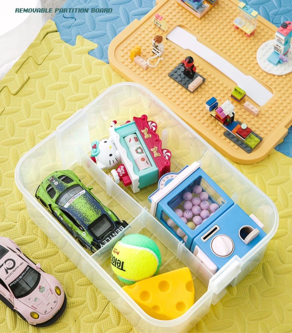 Lego Storage Box Building Block Organizer Particle Toy Jigsaw Puzzle Container Partition Lego Storage Bin Children Toy Organizer