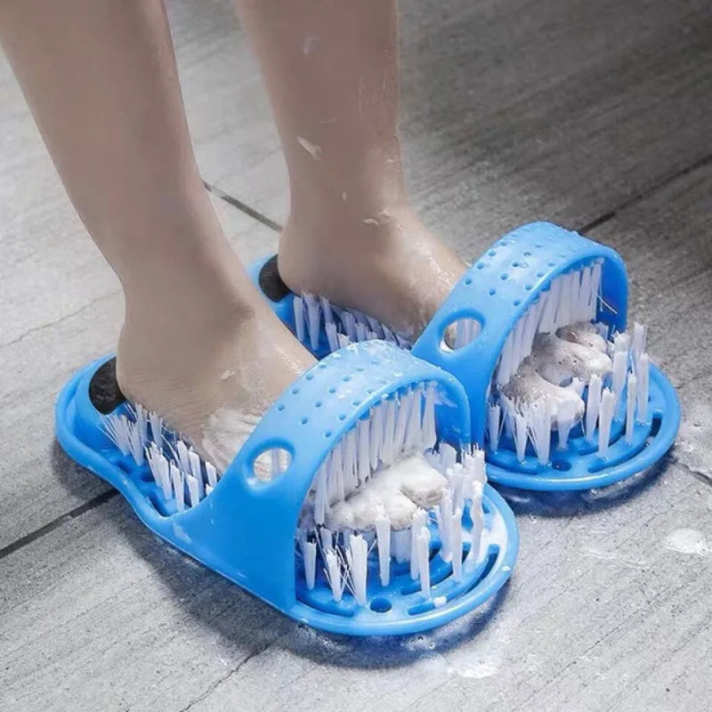 1-4pcs Shower Foot Cleaner Foot Washing Brush Remove Dead Skin With Suction Cup For Bathing Hotels Slippers Home Bathroom Tools