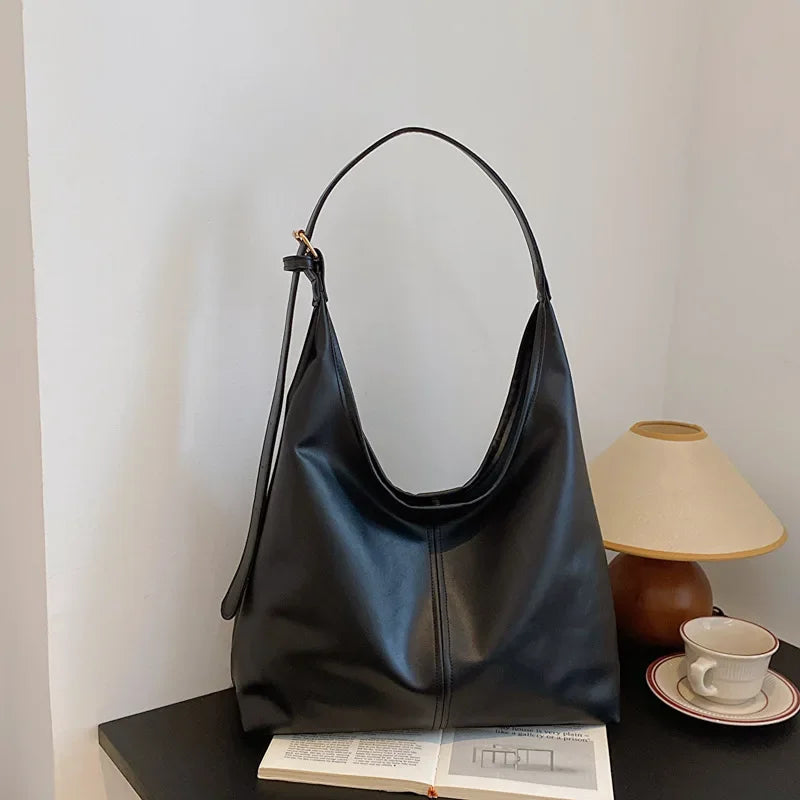 Women's Structured PU Tote Bag