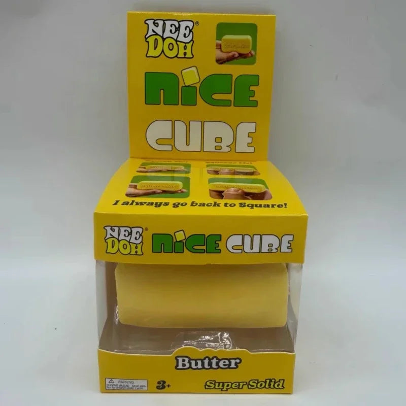 NeeDoh Nice Cube Glitter Sparkle Squeeze Toy — Slow Rising Sensory Fidget & Stress Relief