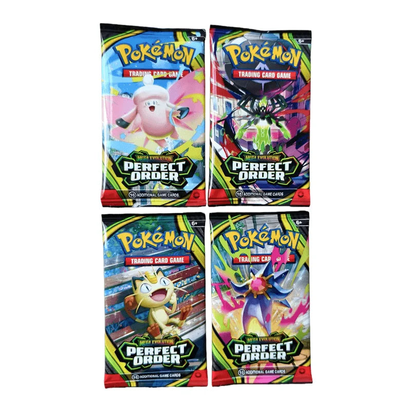 360 PCS Pokemon Mega Evolution Perfect Order Booster Box card English Rare Holographic English Booster Battle Transaction Card