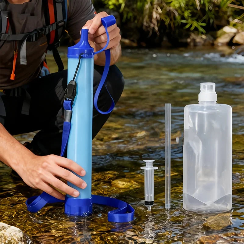 Disaster Preparedness Water Filter, Personal Survival Straw Purifier for Emergency Kits, Outdoor Camping & Hiking Gear
