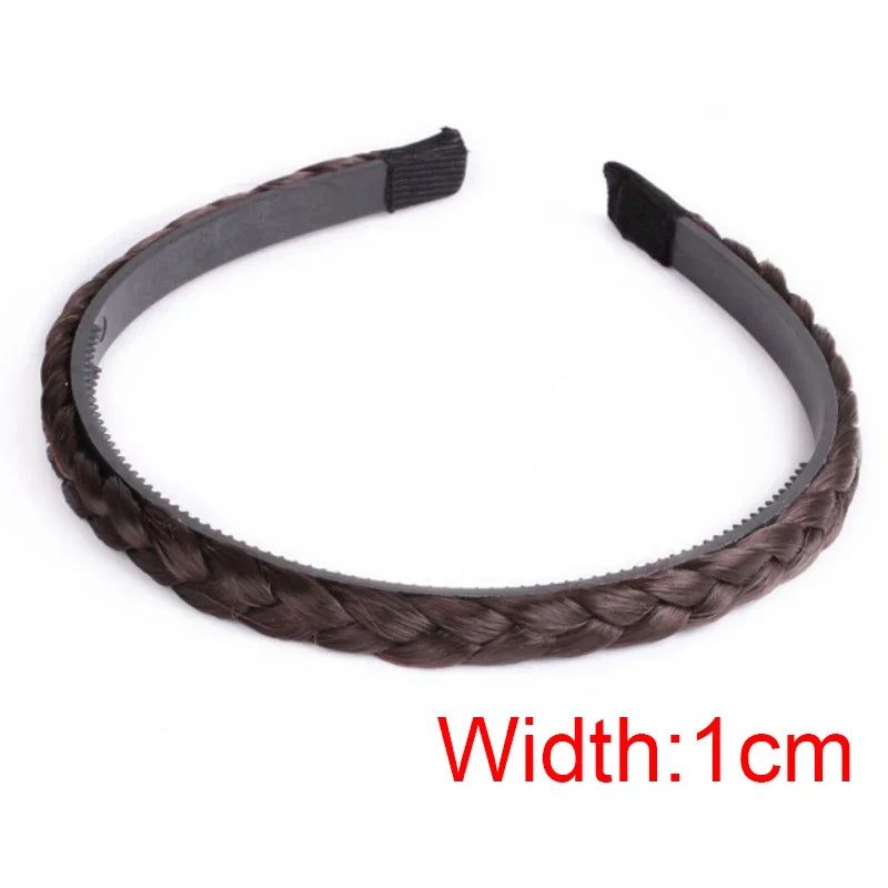 Braid Hair Band Women Fishbone Braid Women Wig Twist Braid Headband Hairpin Bohemia Non-slip Headdress Bridal Hair Accessories