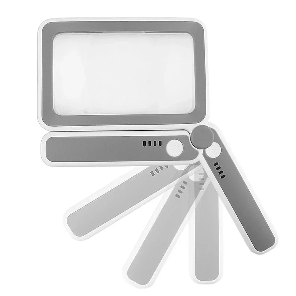 4X Large Magnifying Glass with LED Lights USB Loupe Rechargeable Magnifier Handheld Reading Magnifying Lamp With LED Lighting