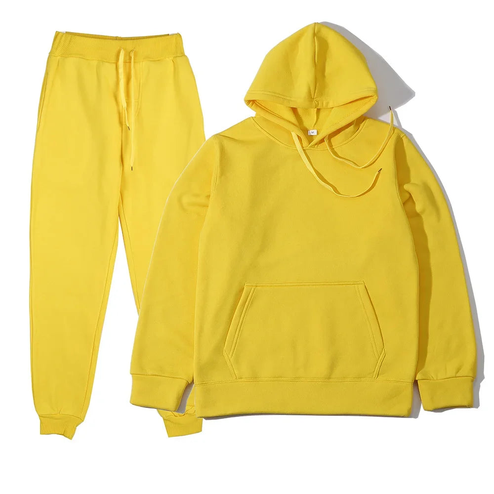 Men's Hoodie & Pants Sports Suit – Two-Piece Casual Running Set