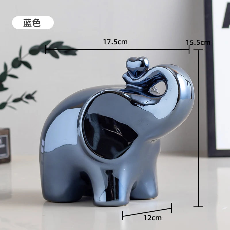 Ceramic Elephant Figurine