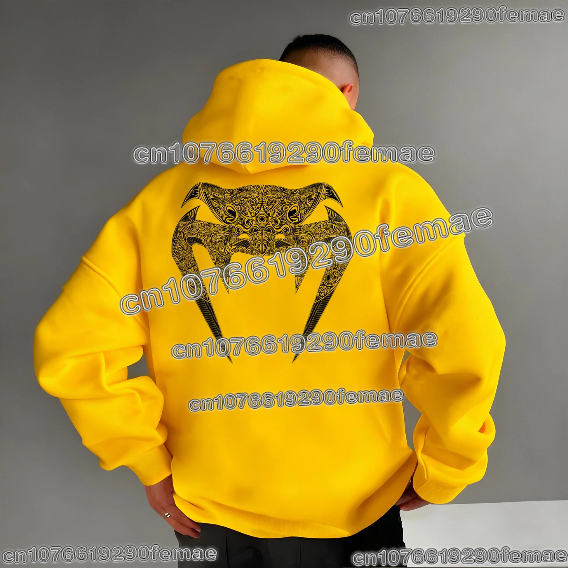 Men's Cotton Pullover Hoodie – Loose Fit Gym & Training Sweatshirt