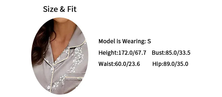 2026 Women Satin Pajama Casual Sleepwear Home Suit Spring Long Sleeve Button Up Top & Pants Nightwear Loungewear Pyjama Femme