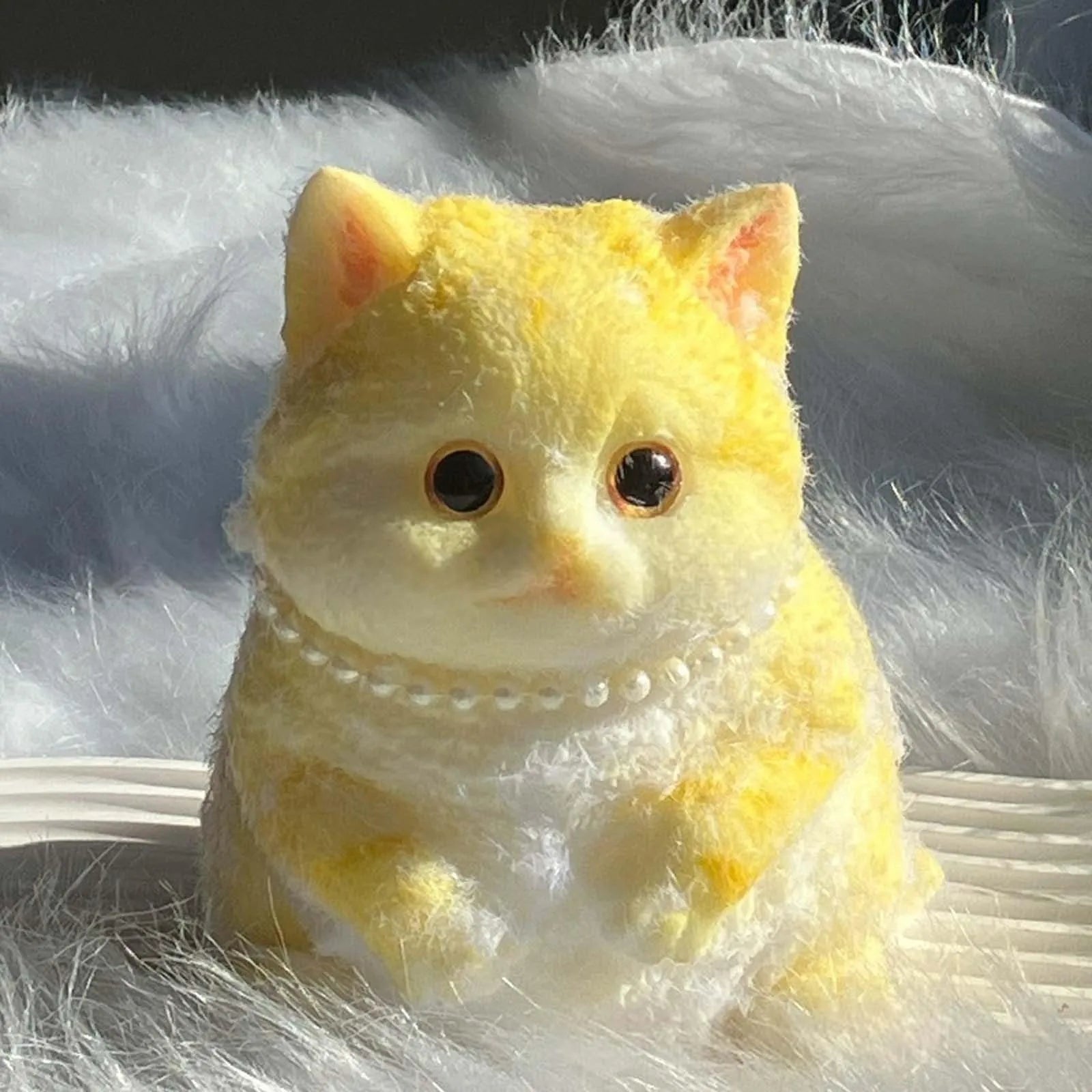 Handmade Fat Cat Slow Rebound Squeeze Toy – Mini Cute Animal Stress Relief Desktop Ornament