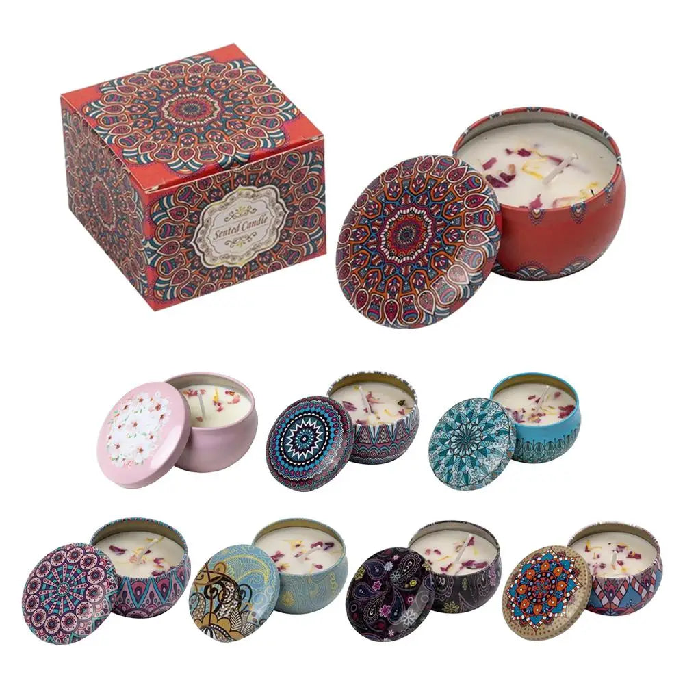 Vintage Floral Soy Wax Scented Candle Jar | 8 Fragrances – Lavender, Rose & More