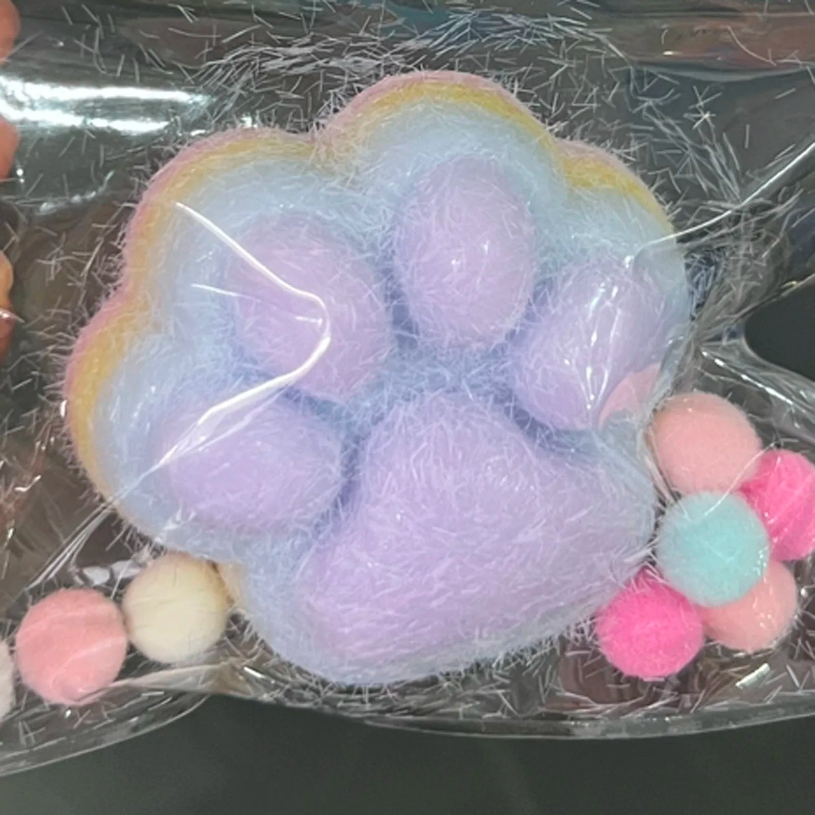 Children Mini Cat Claw Squishy Fidget Toys Soft Cute Cat Paw Slow Rebound Pinch Decompression Toy for Kids Adults Christmas Gift