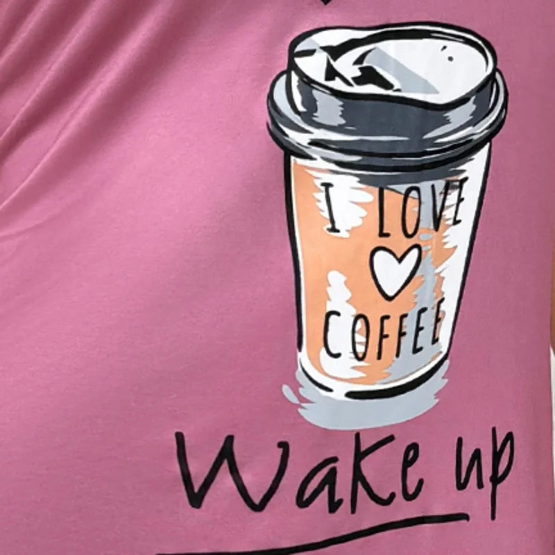Women's new style halter pajamas Home wear casual pajamas casual skirt cute nightdress coffee pattern