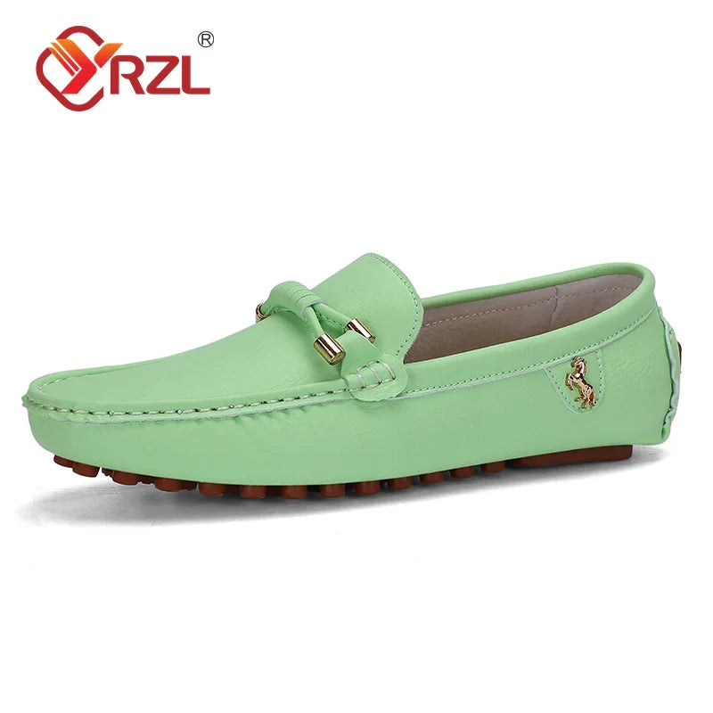 YRZL Loafers for Men 2024 New Handmade Moccasins Men Flats Casual Leather Shoes Luxury Comfy Mens Loafers Size 48 Shoes for Men