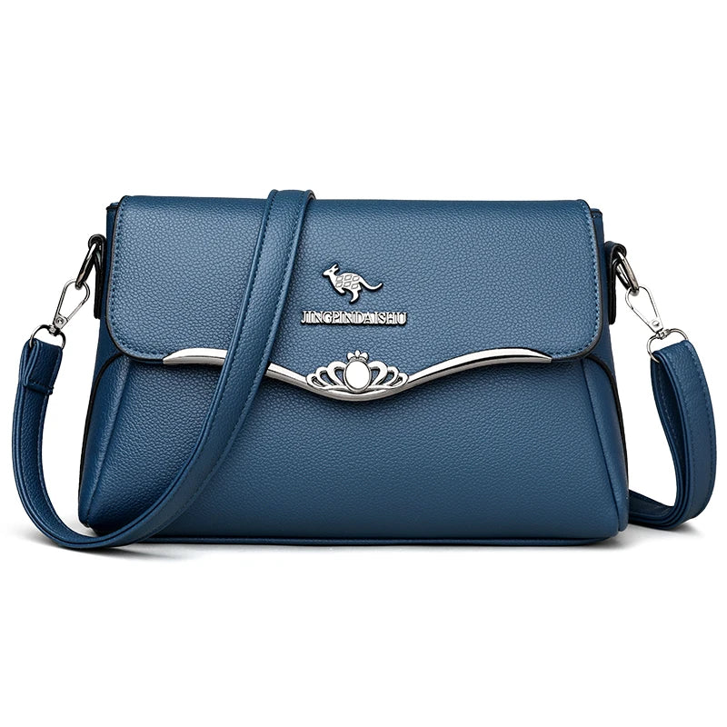 Women's PU Leather Casual Tote Crossbody Bag