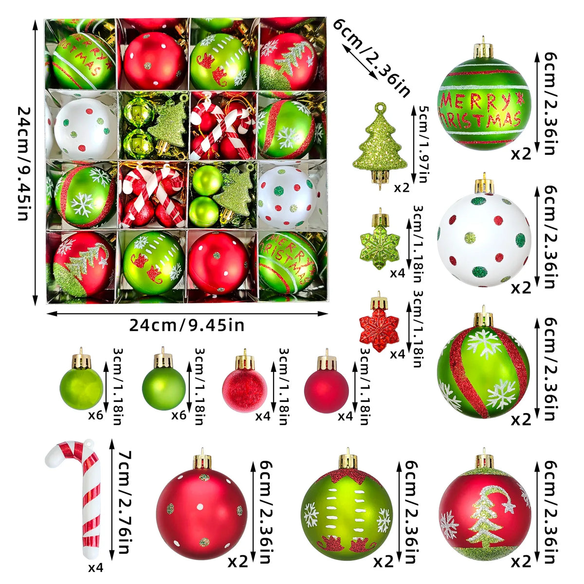 Green Monster Christmas Tree Ornament Set