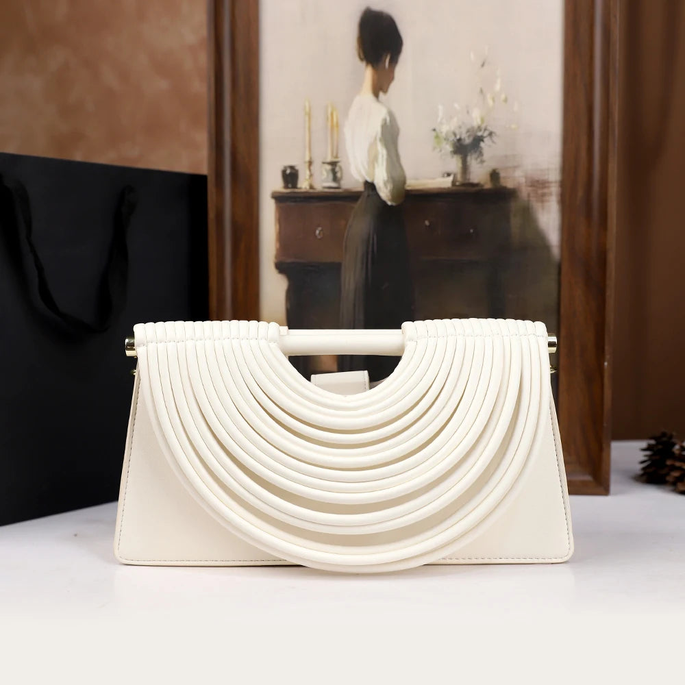 Women's Woven Line Tassel Tote Handbag