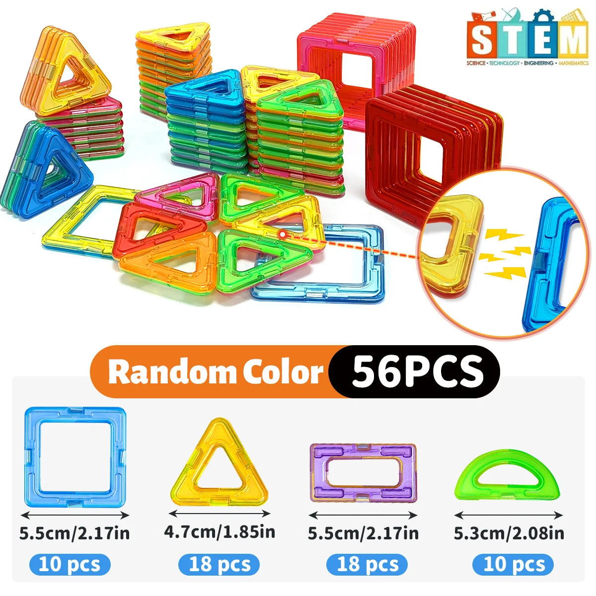 Magnetic Building Blocks DIY Magnets Toys medium size STEM Toys Construction Toys Learning Educational Magnet Toys