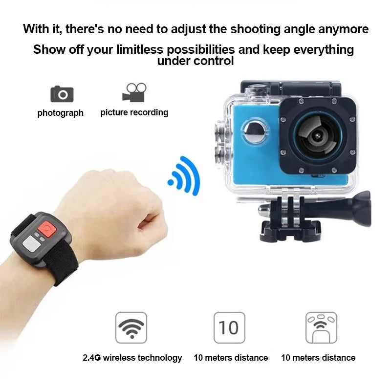 1080P Underwater Waterproof Sports Dv Multifunctional Outdoor Riding Locomotive Sports Camera Sports Camera Diving Camera