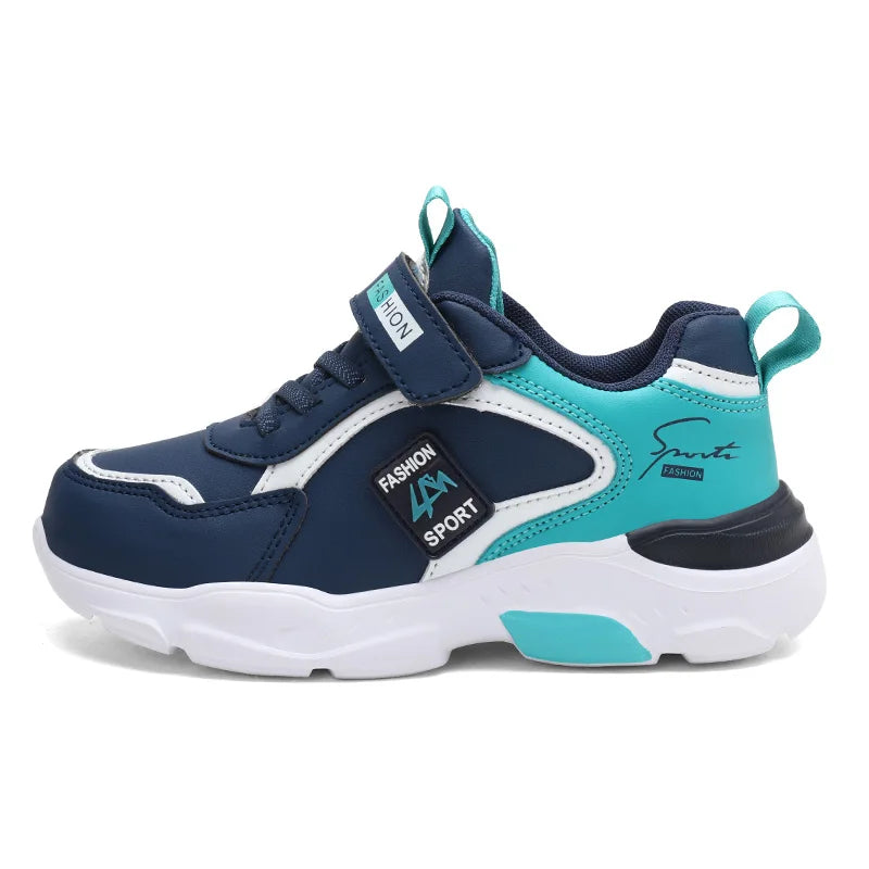 Boys' PU Leather Breathable Sport Sneakers