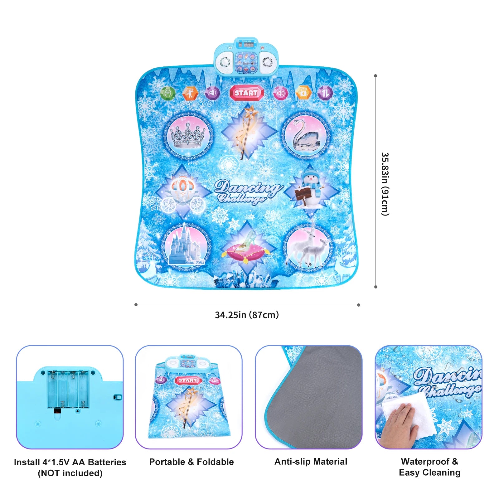 Kids Electronic Dance Mat – Musical Floor Blanket with 9 Levels