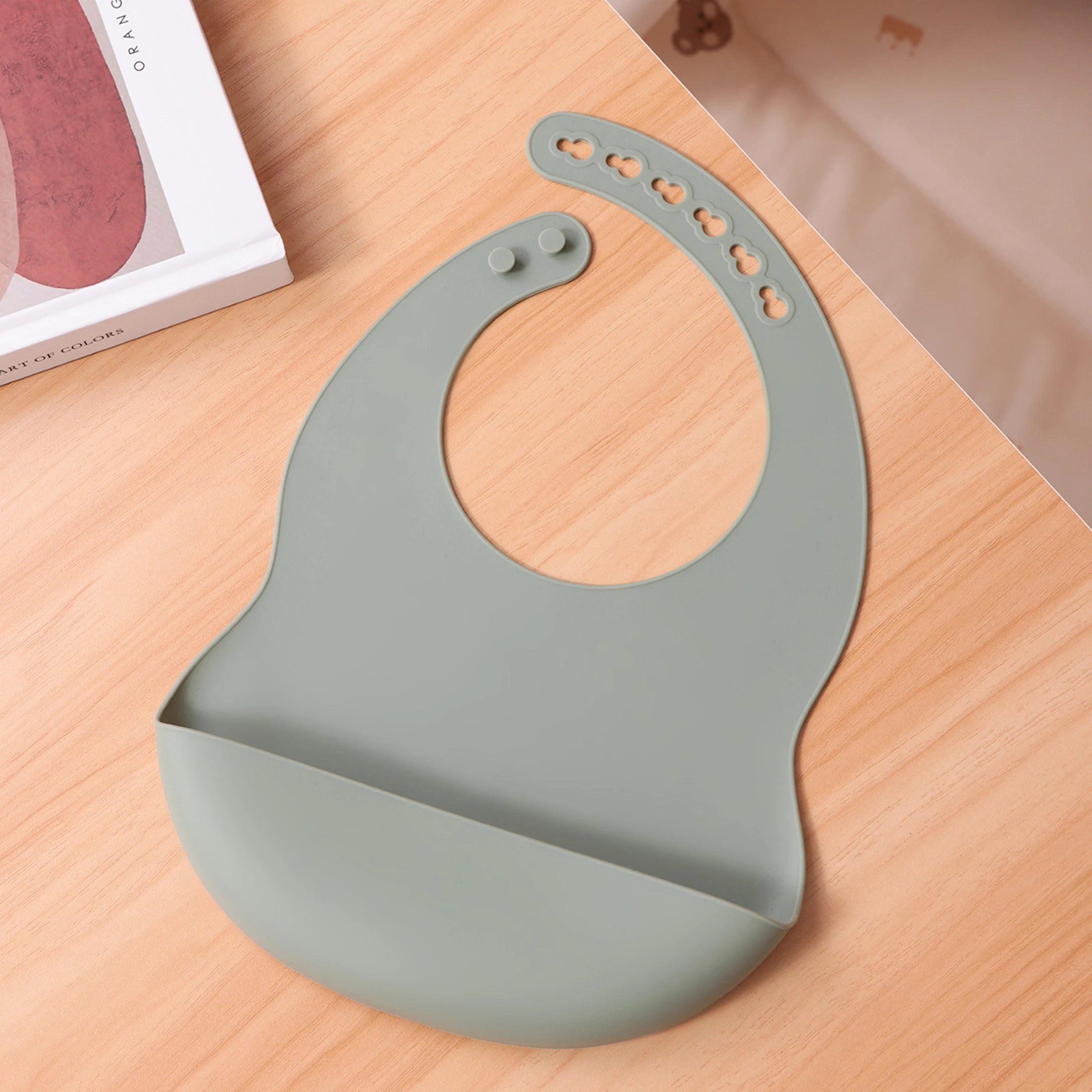 Silicone Baby Bib — Adjustable, Waterproof & BPA-Free