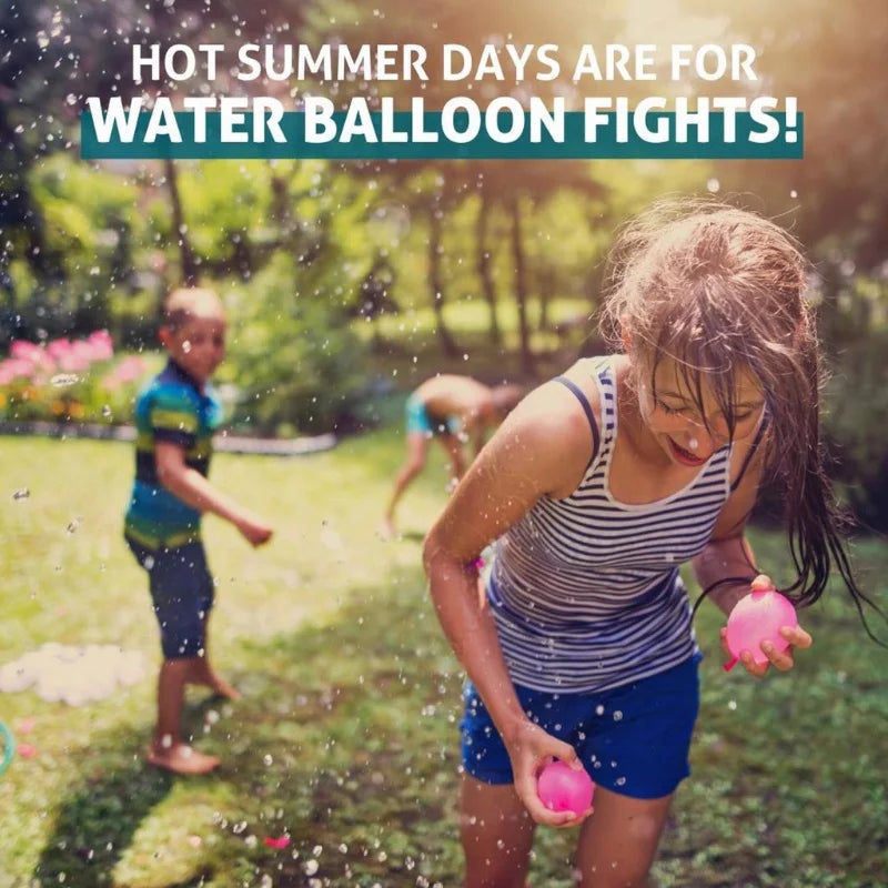 Automatic Fill Water Balloons (111Pcs): Rapid Fill Water Bombs, Self-Tie Splash Balls, Summer Outdoor Activity, Party Fun