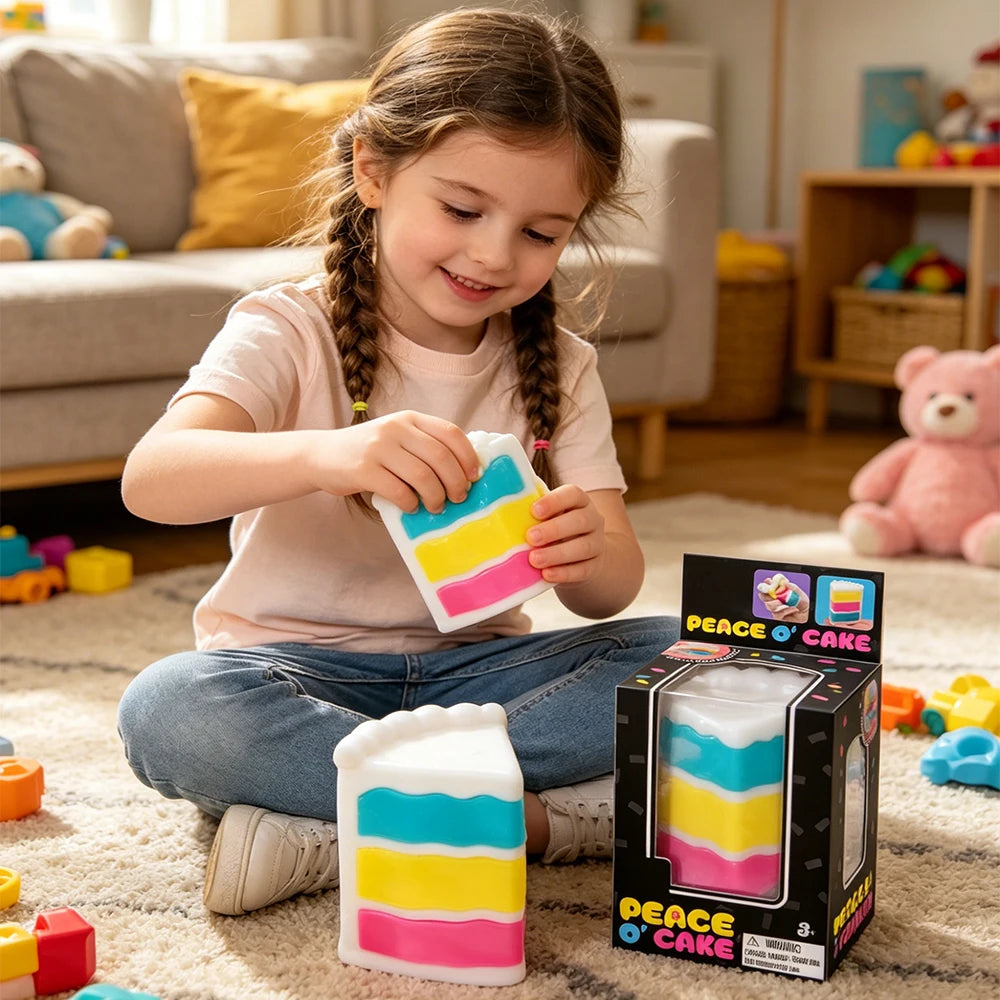 Nee Doh Peace O' Cake Sensory Squeeze Toy