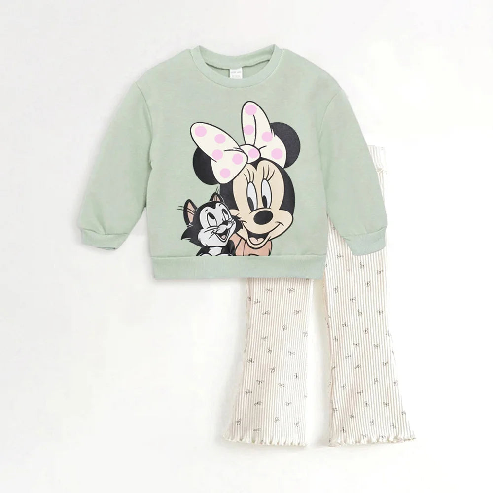 Toddler Girls Cartoon Sweatshirt & Leggings Set