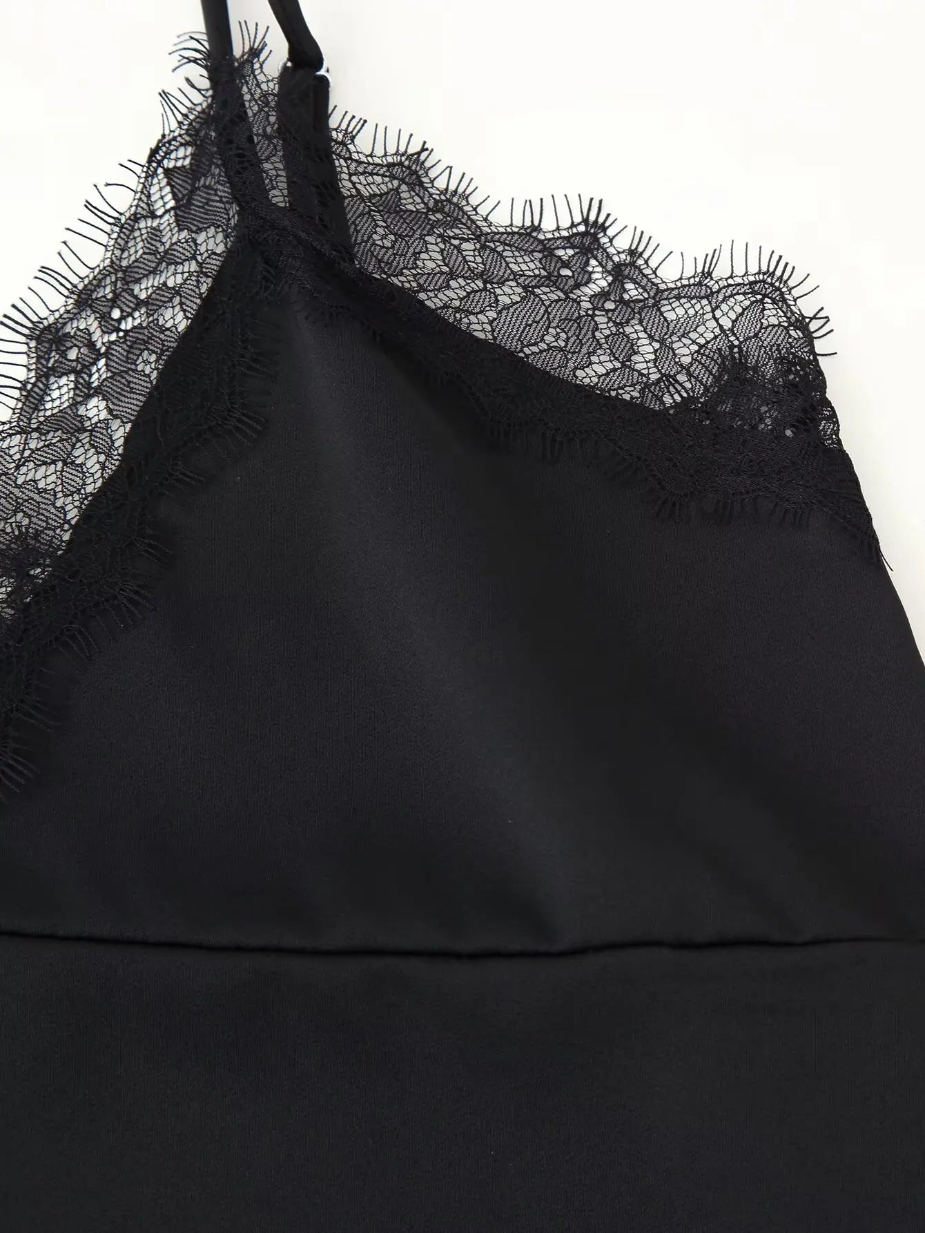 HH 2026 New Fashion Woman Lace Trim Sling Sleeveless V Collar Backless Mini Top Female Slim Fit Thin And Light Sexy Top