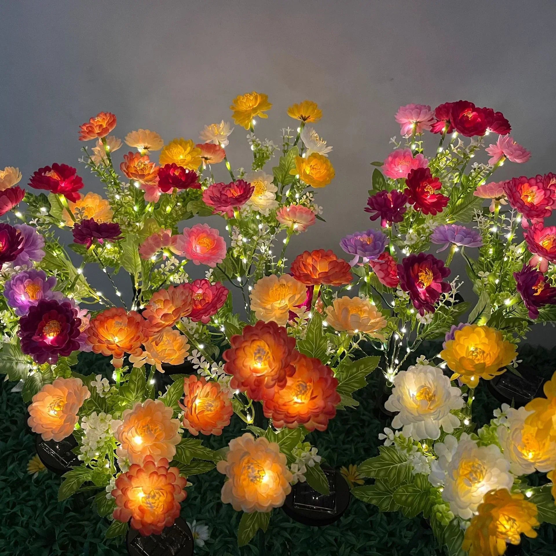 Solar Snow Lotus Flower Ground Light | Outdoor Garden & Patio Lamp