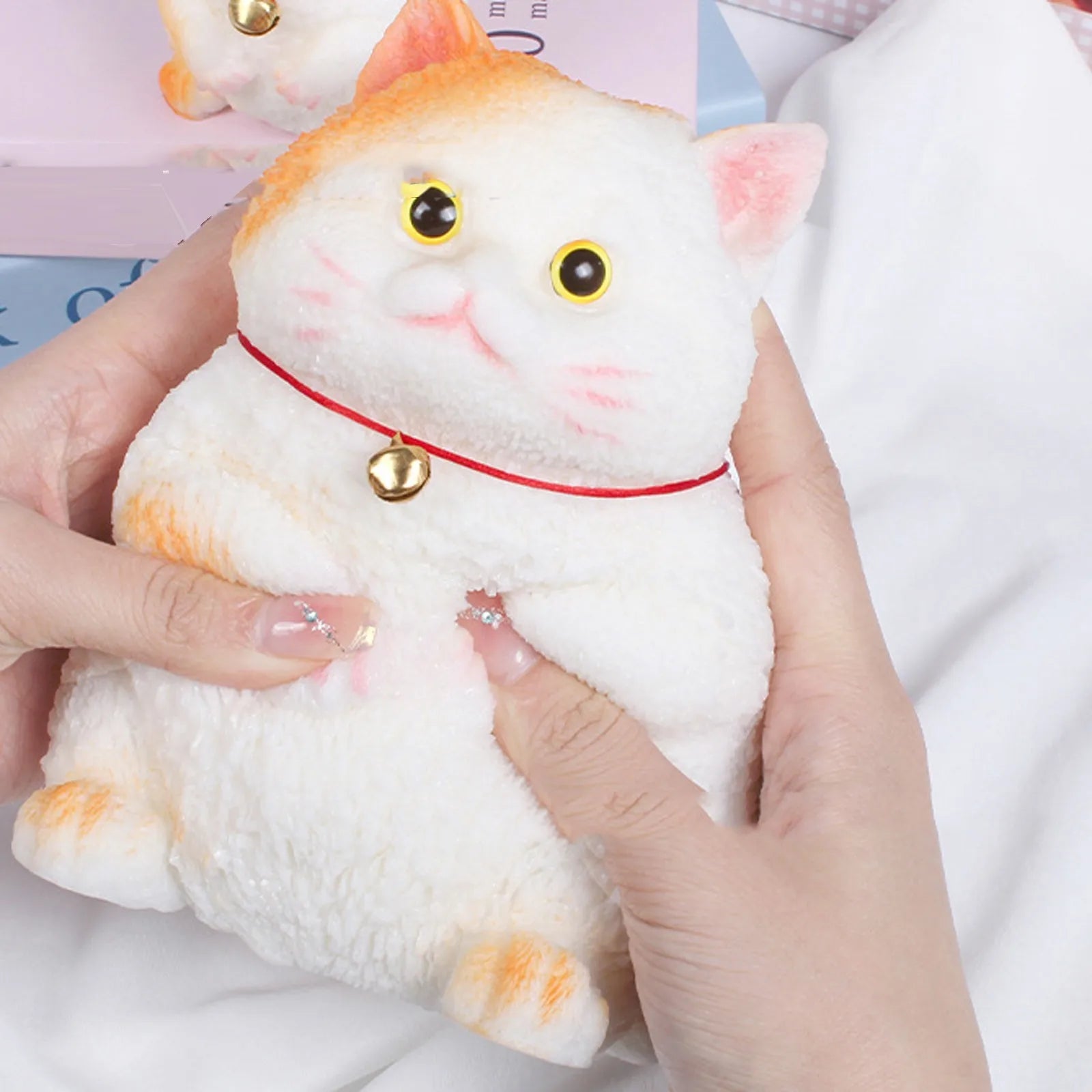 Simulated Fat Cat Stress Relief Pinch Toy Handmade Mini Cute Animal Desktop Ornaments Slow Rebound Squeeze Relaxation Toy