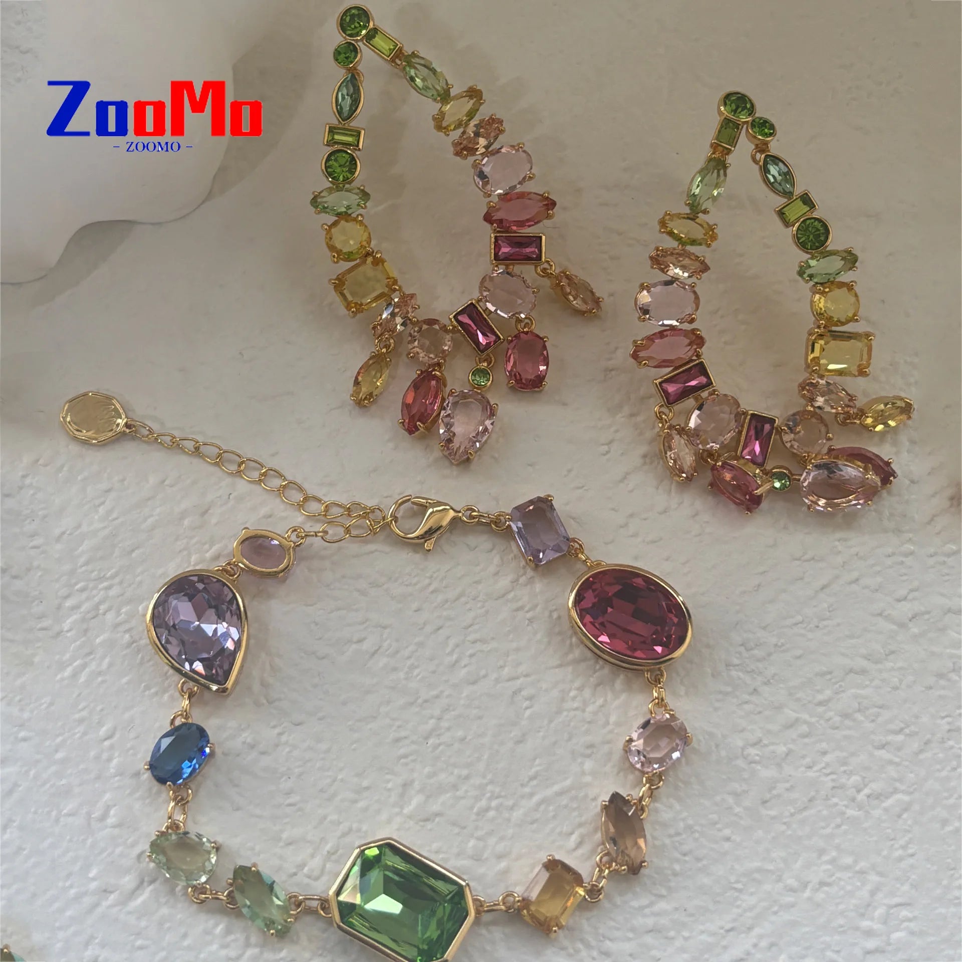 Original 2026 New Charms Water Drop Crystal Arrow Earrings Necklace Fine Jewelry Set Pearl Earrings Heart Bracelet Romantic Gift