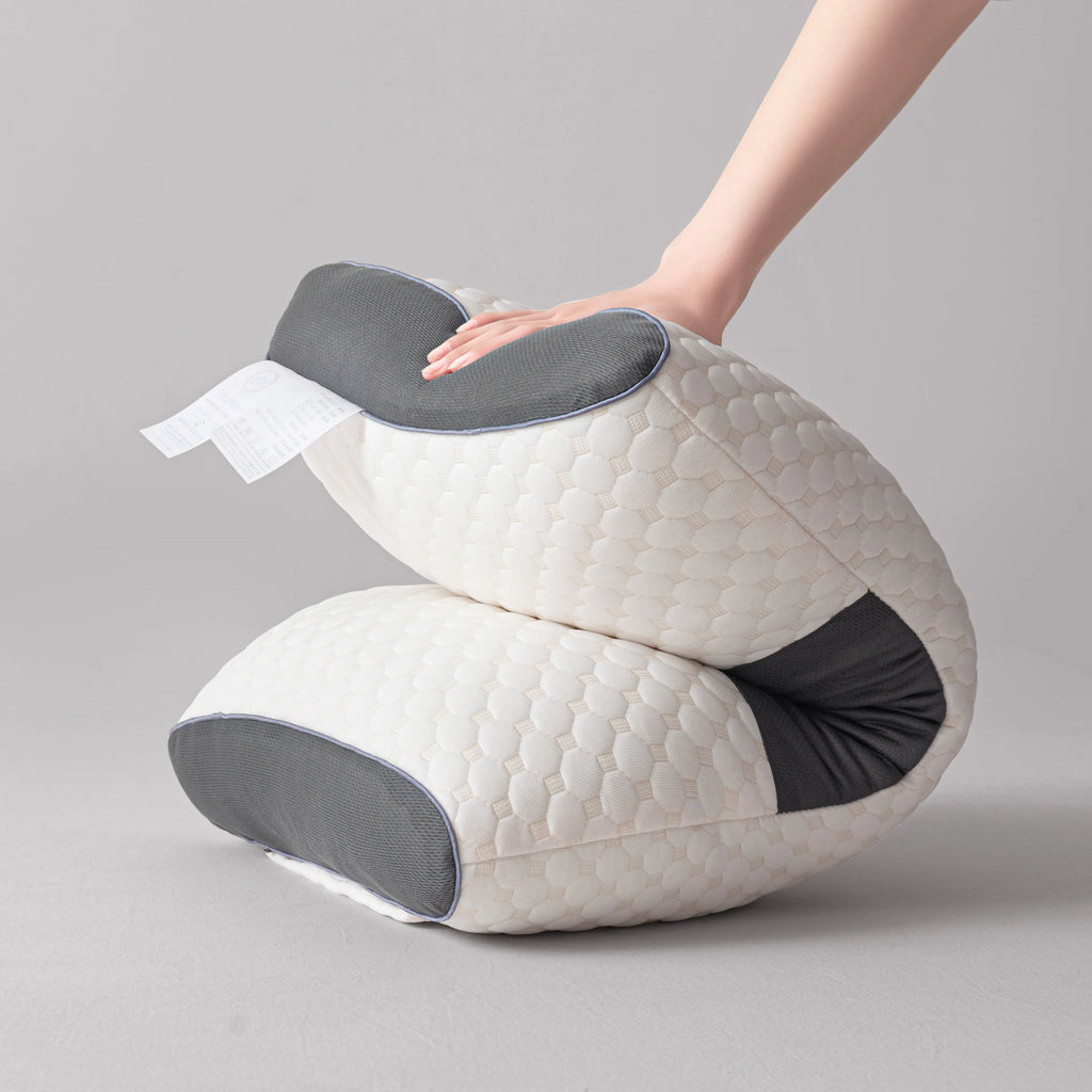 2-Pack Ergonomic Contour Neck Pillows | Bamboo Fiber Fill | All-Season Comfort | 7 Colors