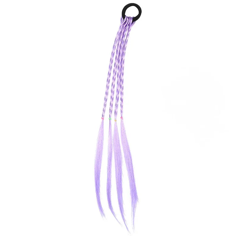 Korean Fashion Kids Wig Braids Girls Dirty Braid Hair Rope Children Gradient Barrettes Headwear Baby Kids Hair Accessories