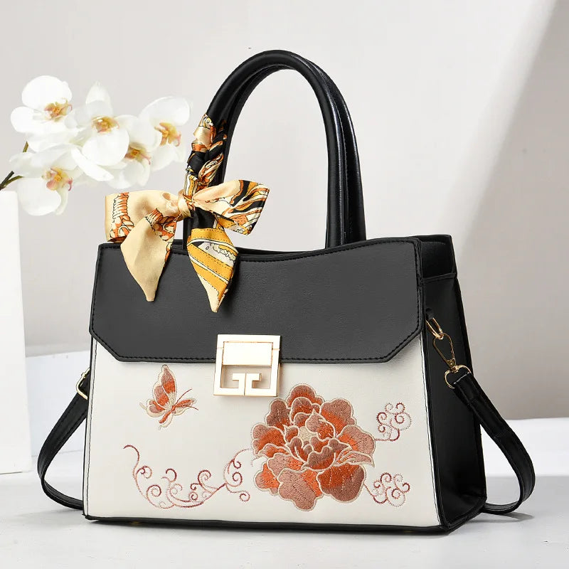 Women's Faux Suede Square Shoulder Bag